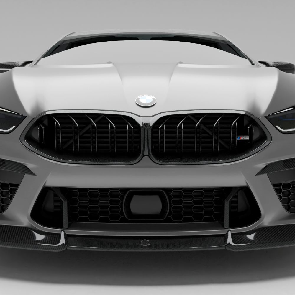 RevoZport Carbon Fiber Front Grill Compatible With BMW M8 F93