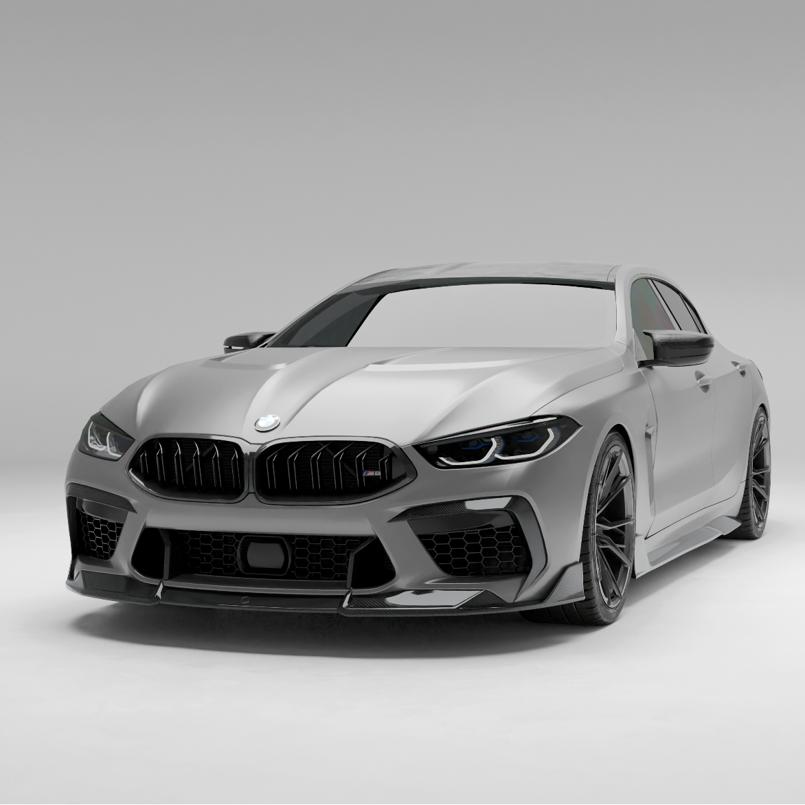 RevoZport Carbon Fiber Front Lip Compatible With BMW M8 F93