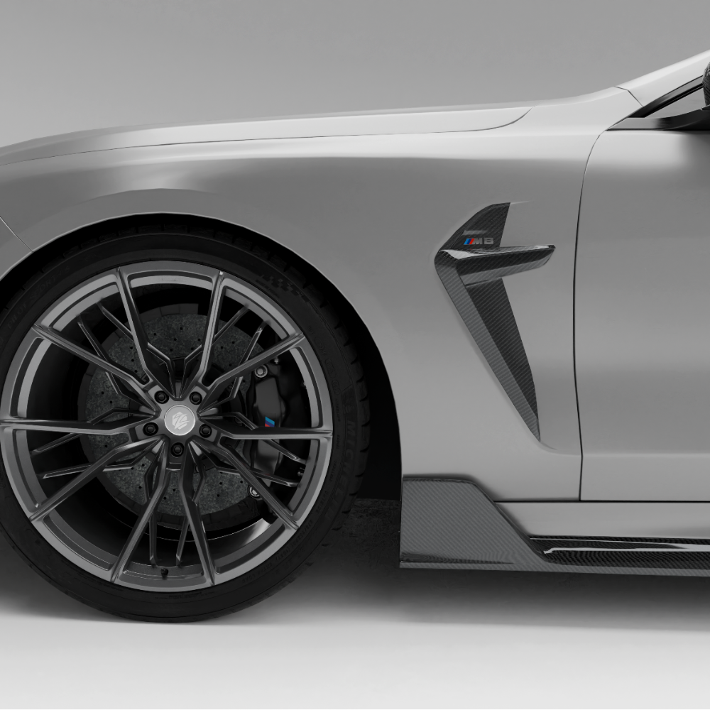 RevoZport Carbon Fiber Side Fender Vents Compatible With BMW M8 F93