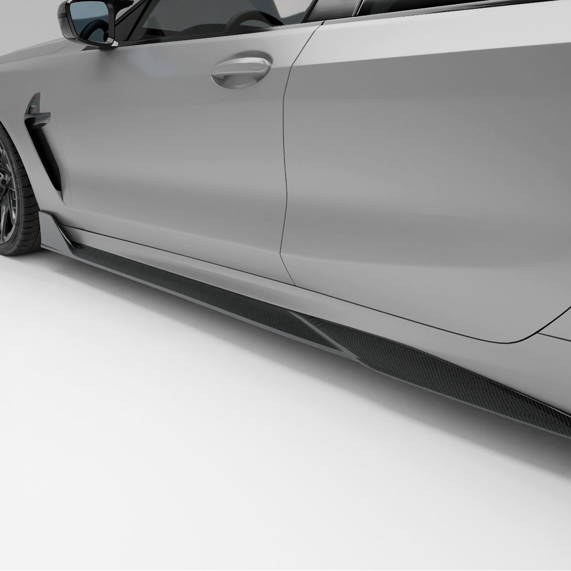 RevoZport Carbon Fiber Side Skirts Compatible With BMW M8 F93