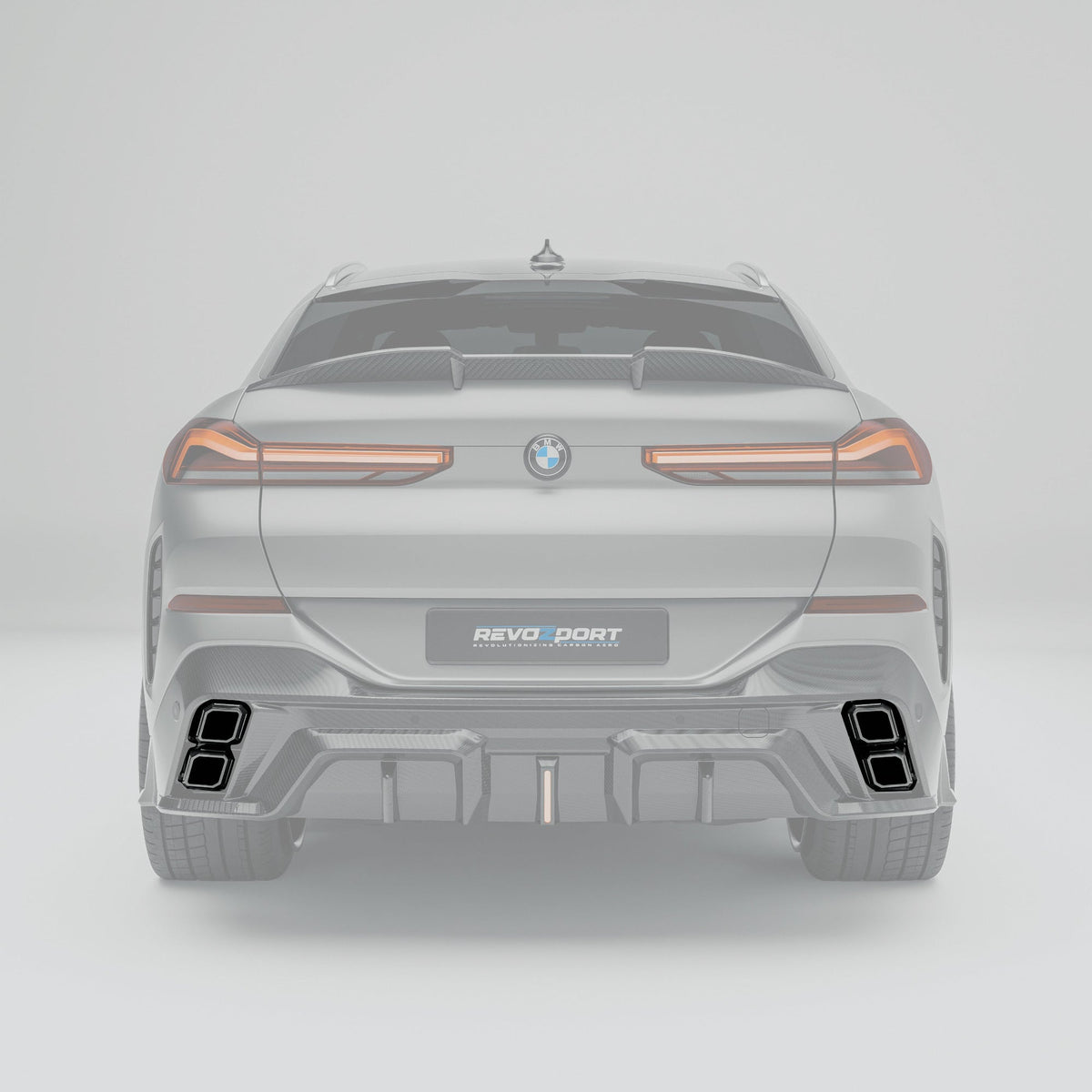 RevoZport 3D Printed Alloy Exhaust Tips Compatible With BMW X6 G06 Pre-LCI