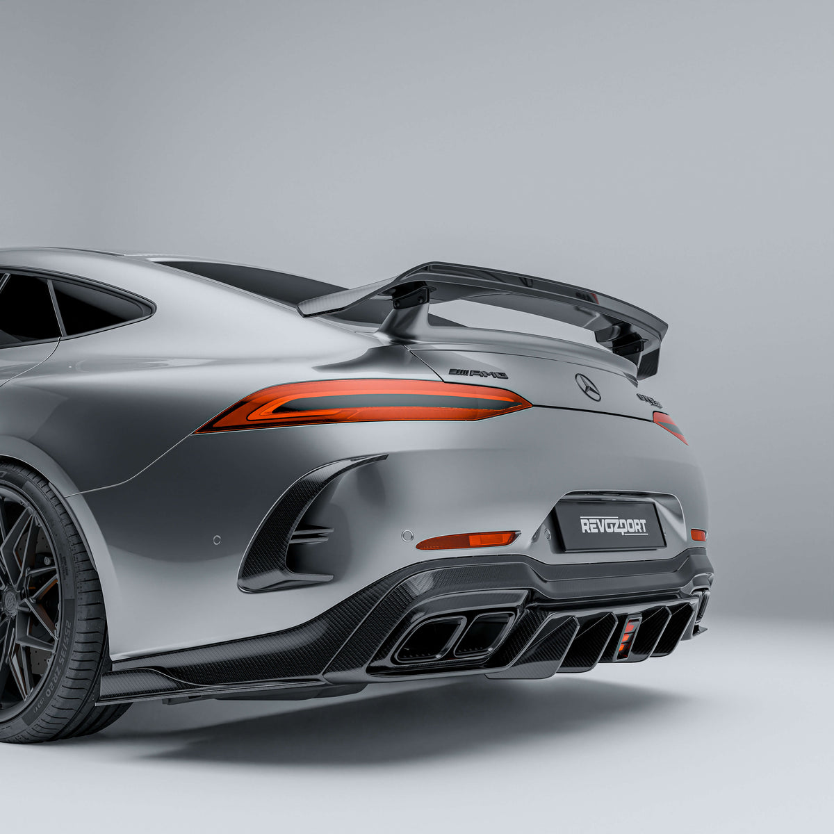 RevoZport Carbon Fiber Rear Diffuser Compatible With Mercedes-AMG GT 63 S X290