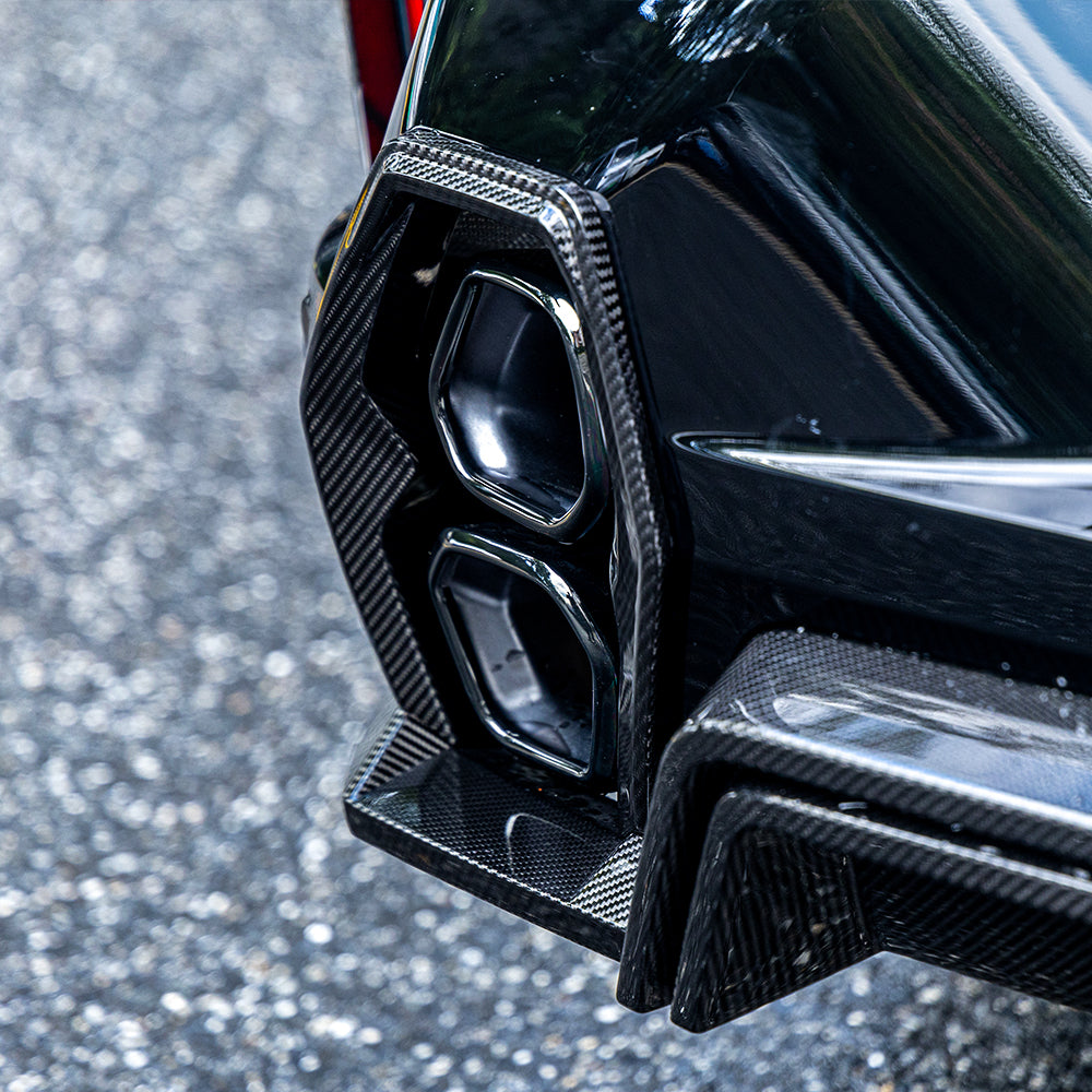 SOOQOO Prepreg Carbon Fiber Exhaust Tips Compatible With BMW XM (G09)