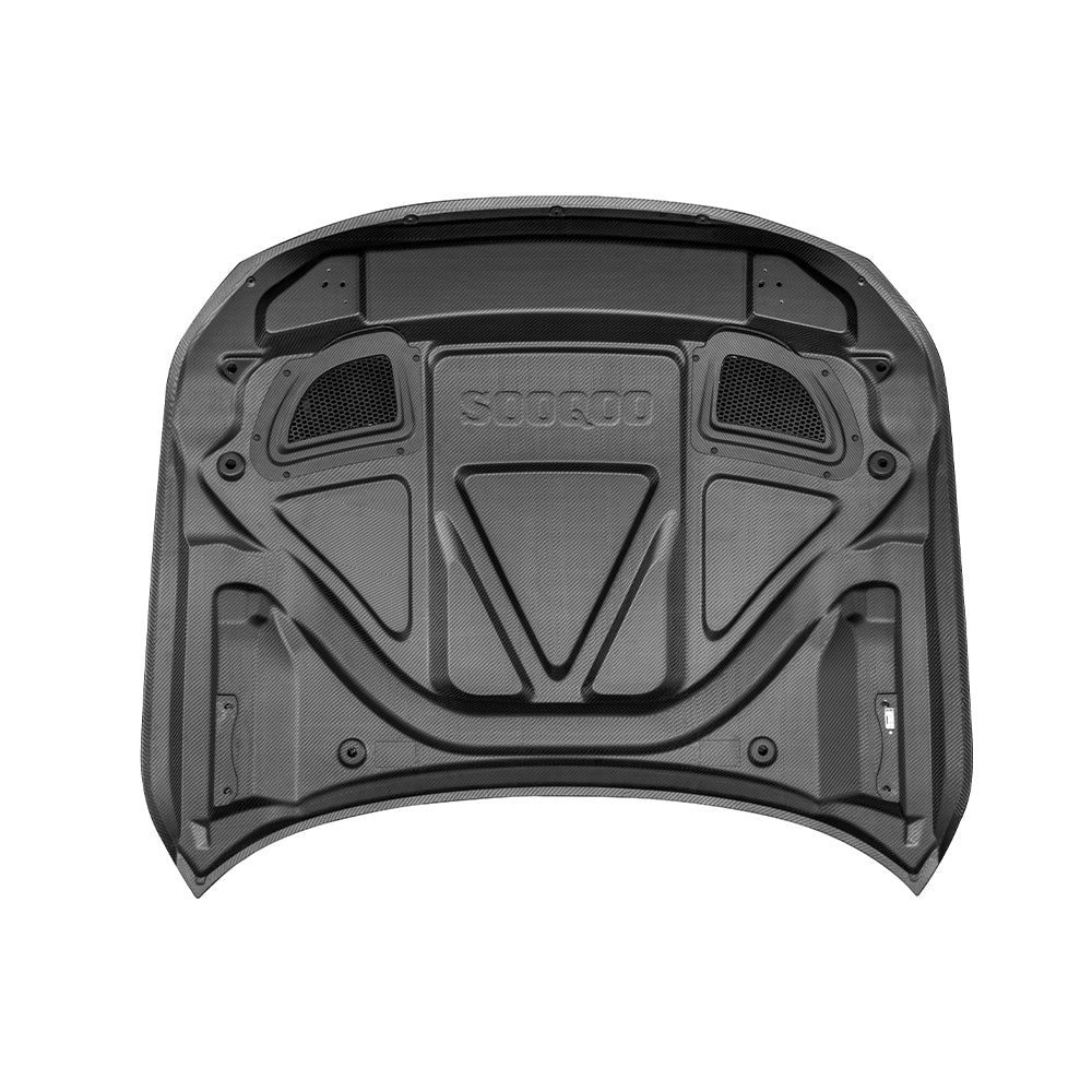SOOQOO kulfiber motorhjelmsudskiftning - kompatibel med BMW M2 (G87)