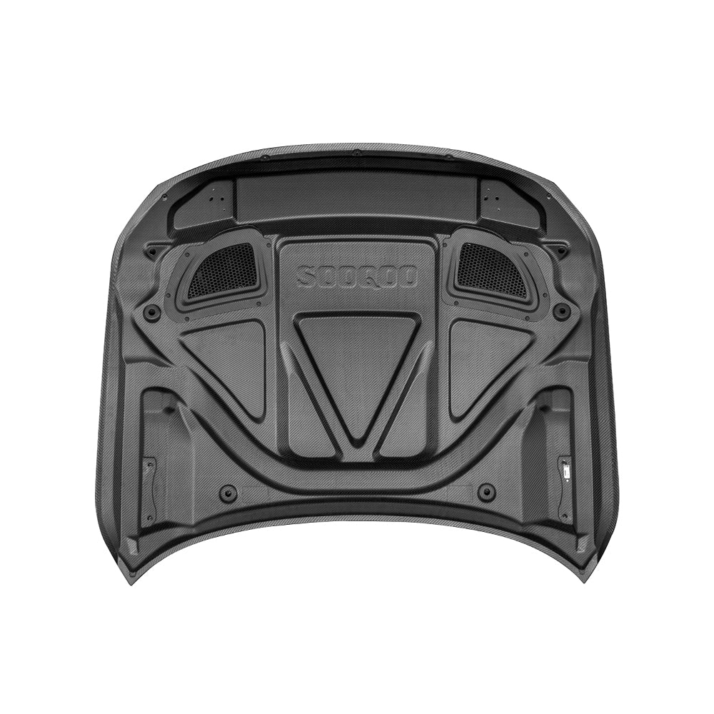 SOOQOO kulfiber motorhjelmsudskiftning - kompatibel med BMW M2 (G87)