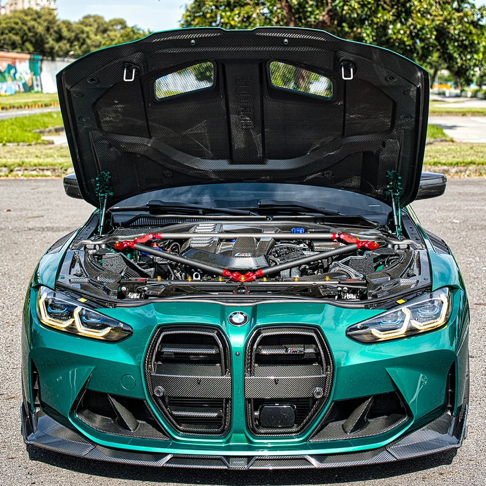 SOOQOO Vented Carbon Fiber Hood - Compatible with BMW M3/M4 (G80/G81/G82/G83)
