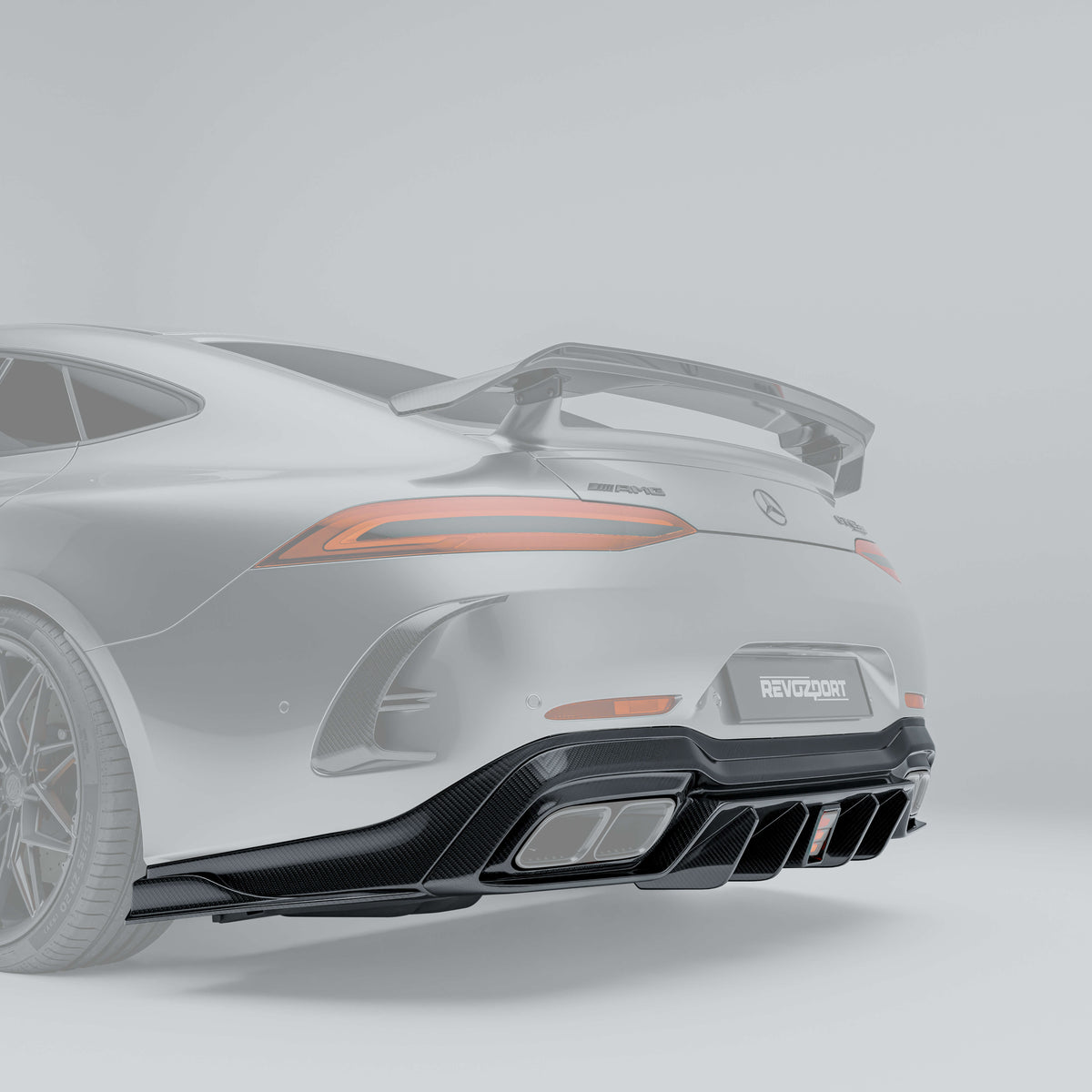 RevoZport Carbon Fiber Rear Diffuser Compatible With Mercedes-AMG GT 63 S X290