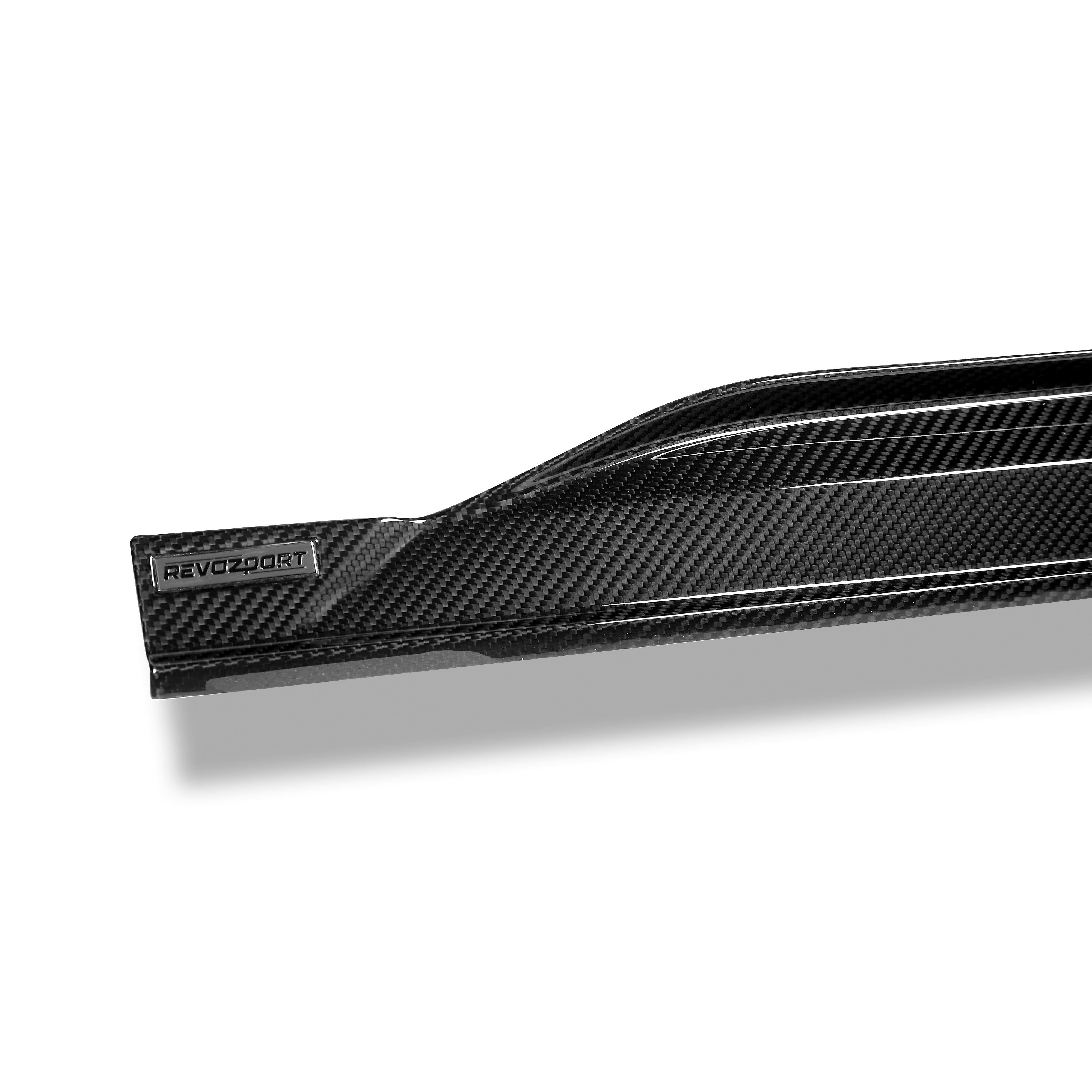 RevoZport Carbon Fiber Side Skirts Compatible With Audi RS3 8Y Sportback