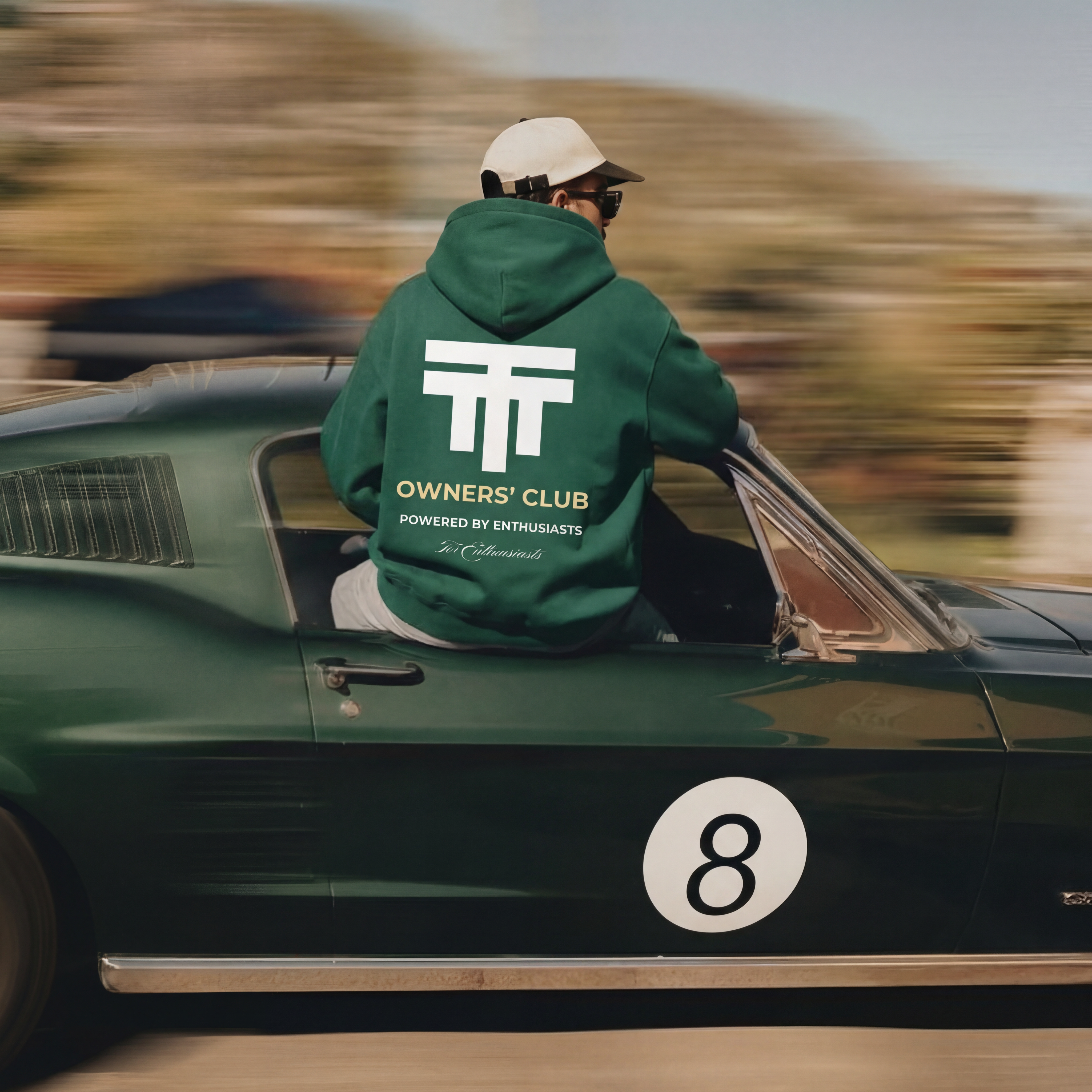 Sweat à capuche Twenty Two Tuning Owners Club vert pin