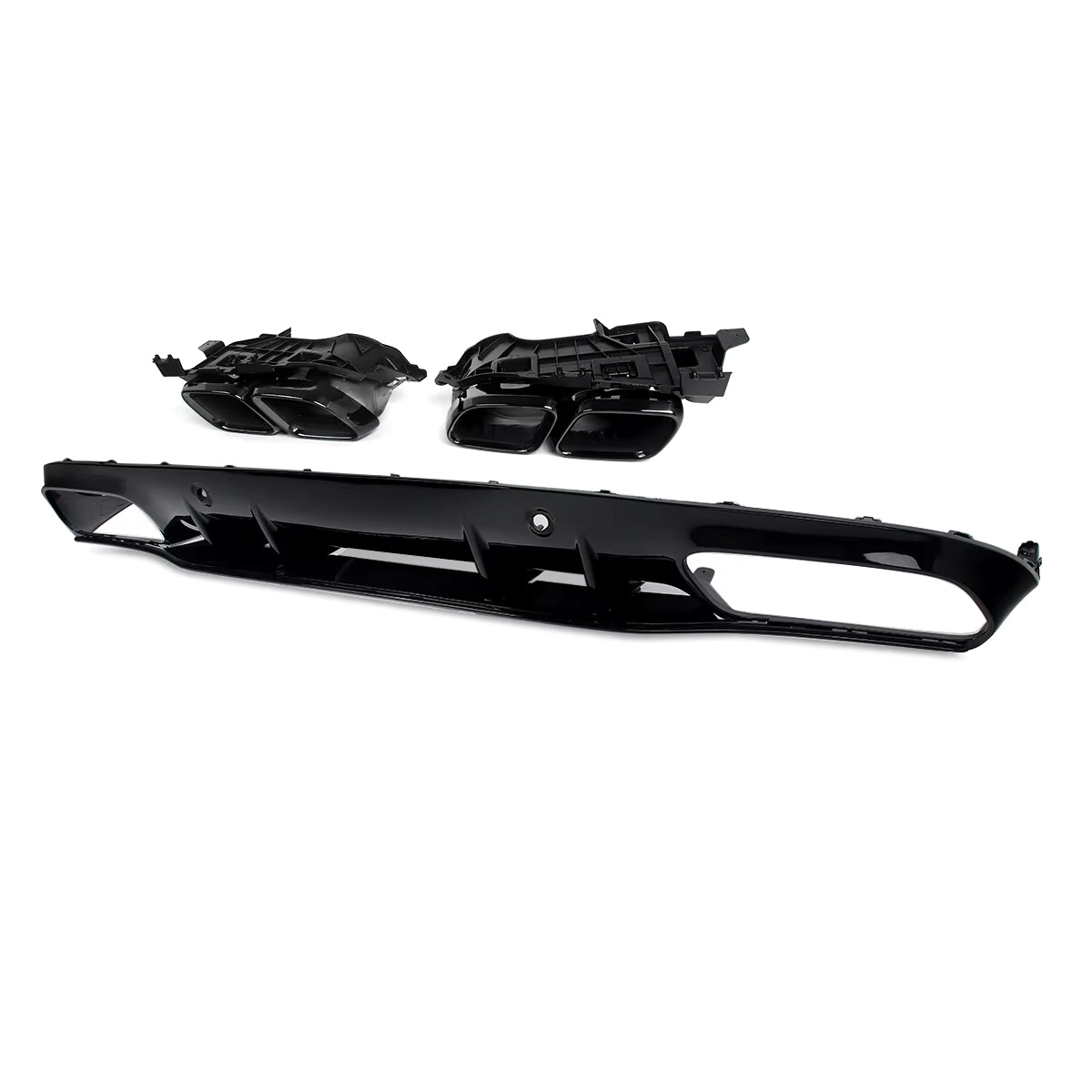 Mercedes Benz C-Class/C43 (C205/A205) C63 Style Gloss Black Rear Diffuser Conversion