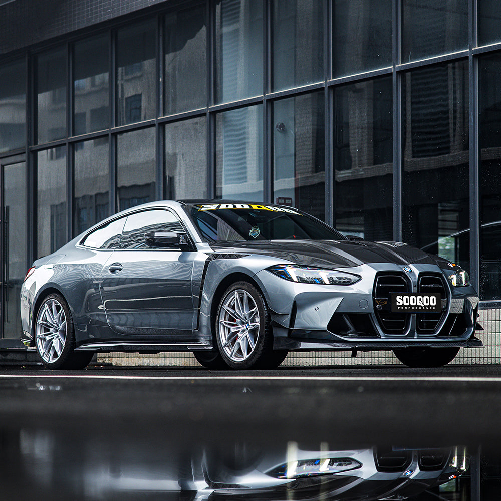 SOOQOO Prepreg Carbon Fiber Side Fenders Compatible With BMW M4 (G82/G82 LCI/G83/G83 LCI)