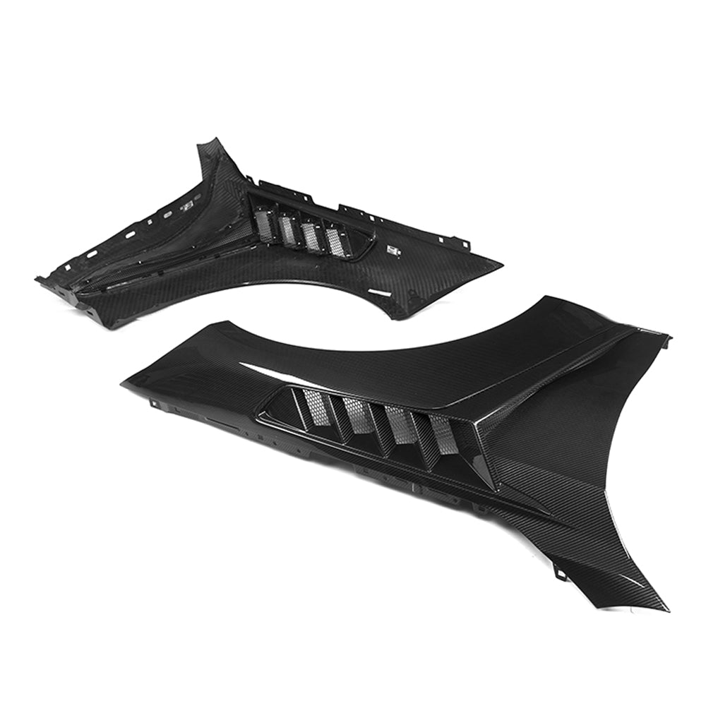 SOOQOO Prepreg Carbon Fiber Side Fenders Compatible With BMW M4 (G82/G82 LCI/G83/G83 LCI)