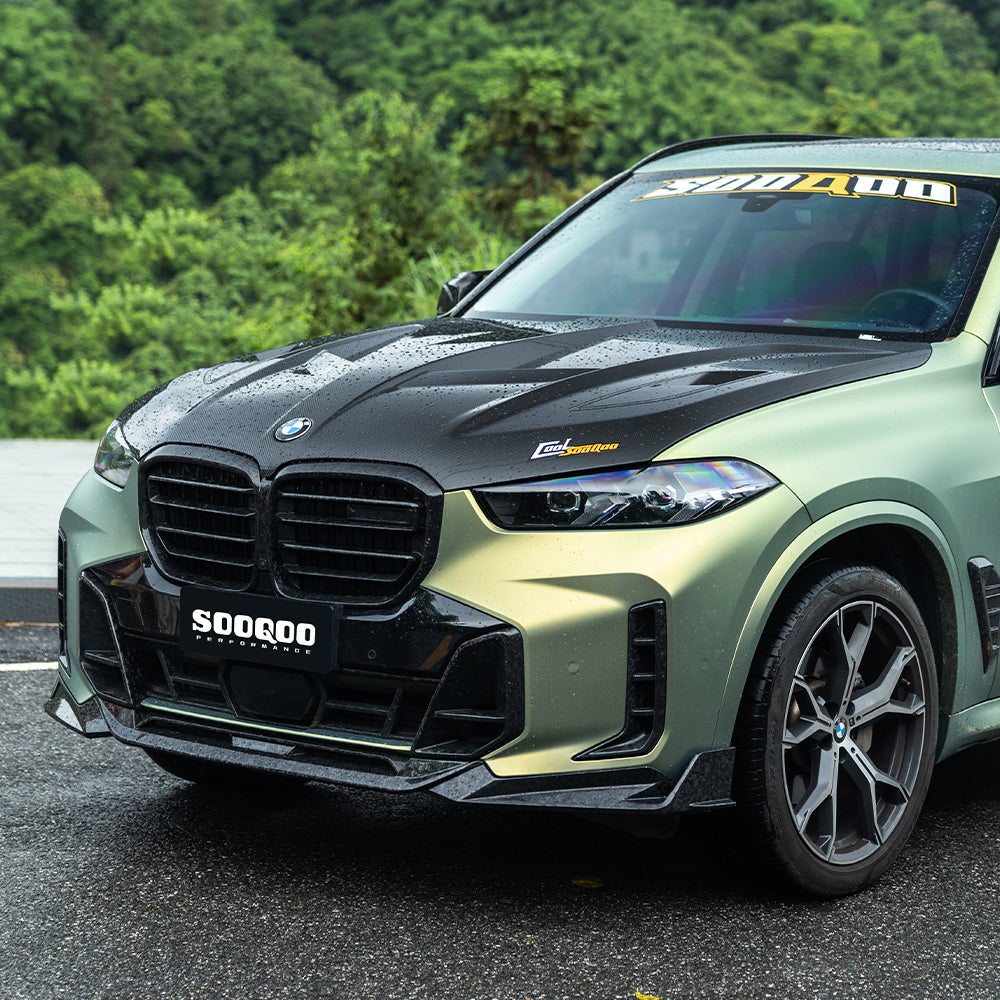 SOOQOO Prepreg Carbon Fiber Vented Hood Compatible With BMW X5M (F95/F95 LCI)
