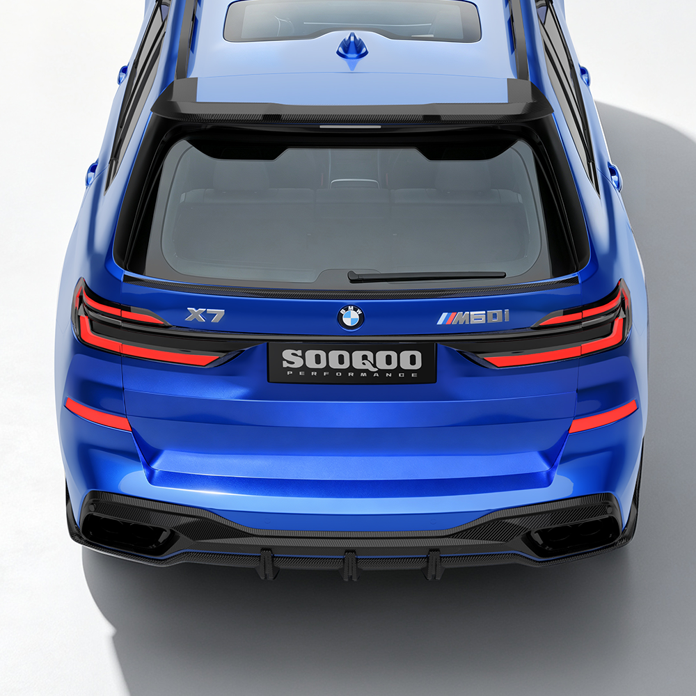 SOOQOO Prepreg Carbon Fiber Rear Spoiler Compatible With BMW X7 (G07/G07 LCI)
