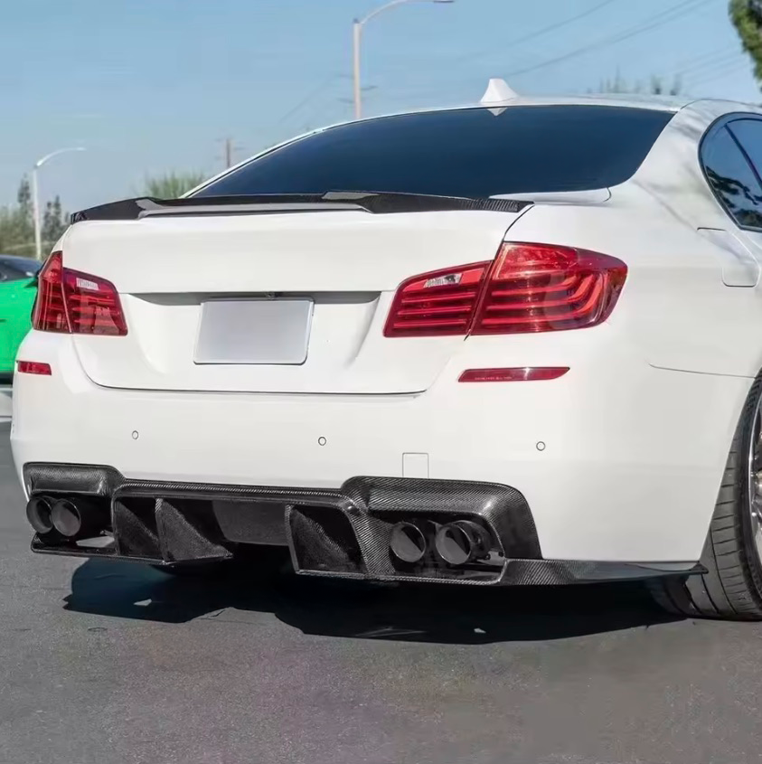 Carbon Fiber Rear Bumper Lower Canards - Compatible with BMW M5 (F10)