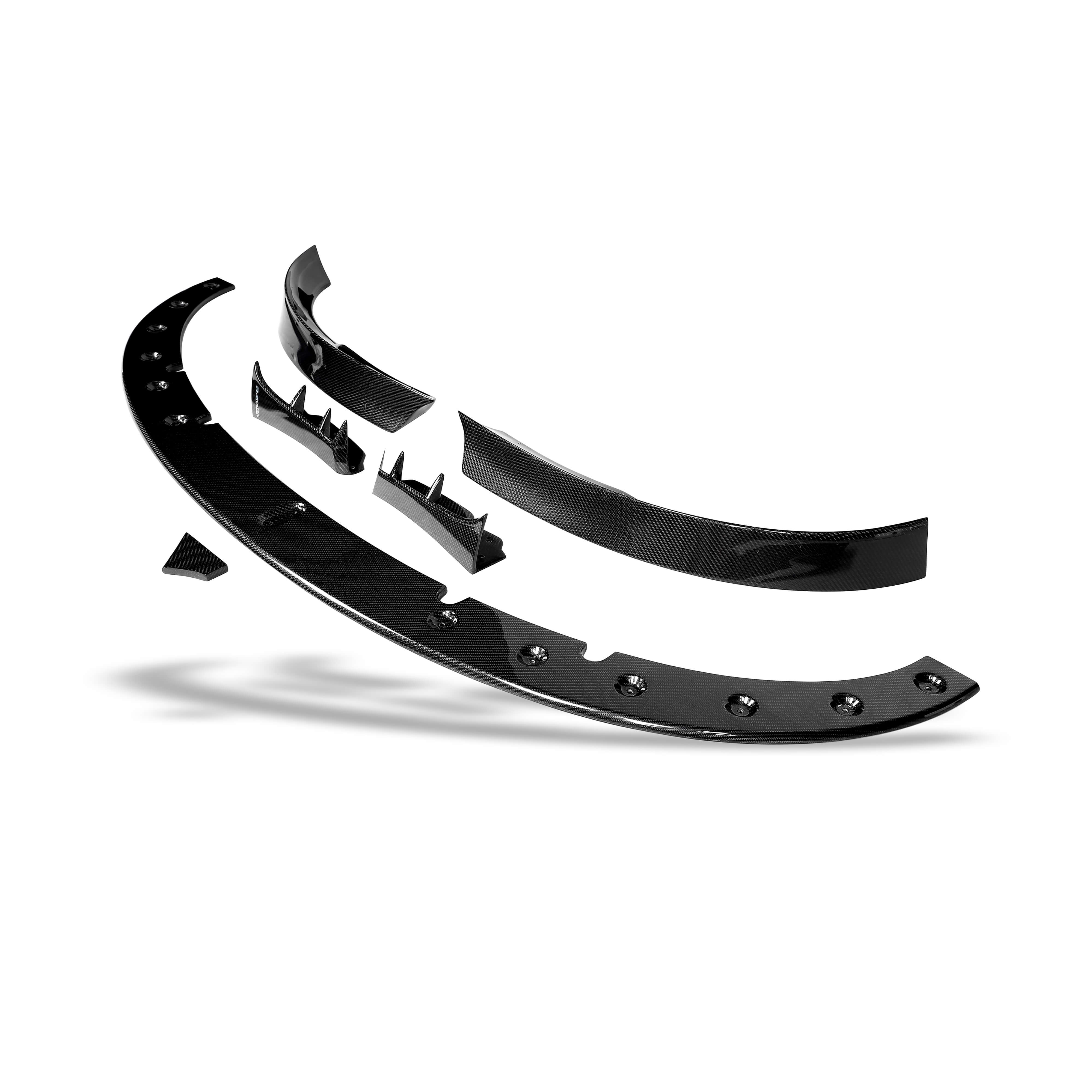 RevoZport Carbon Fiber Front Lip Compatible With Tesla Model Y 2021-2024