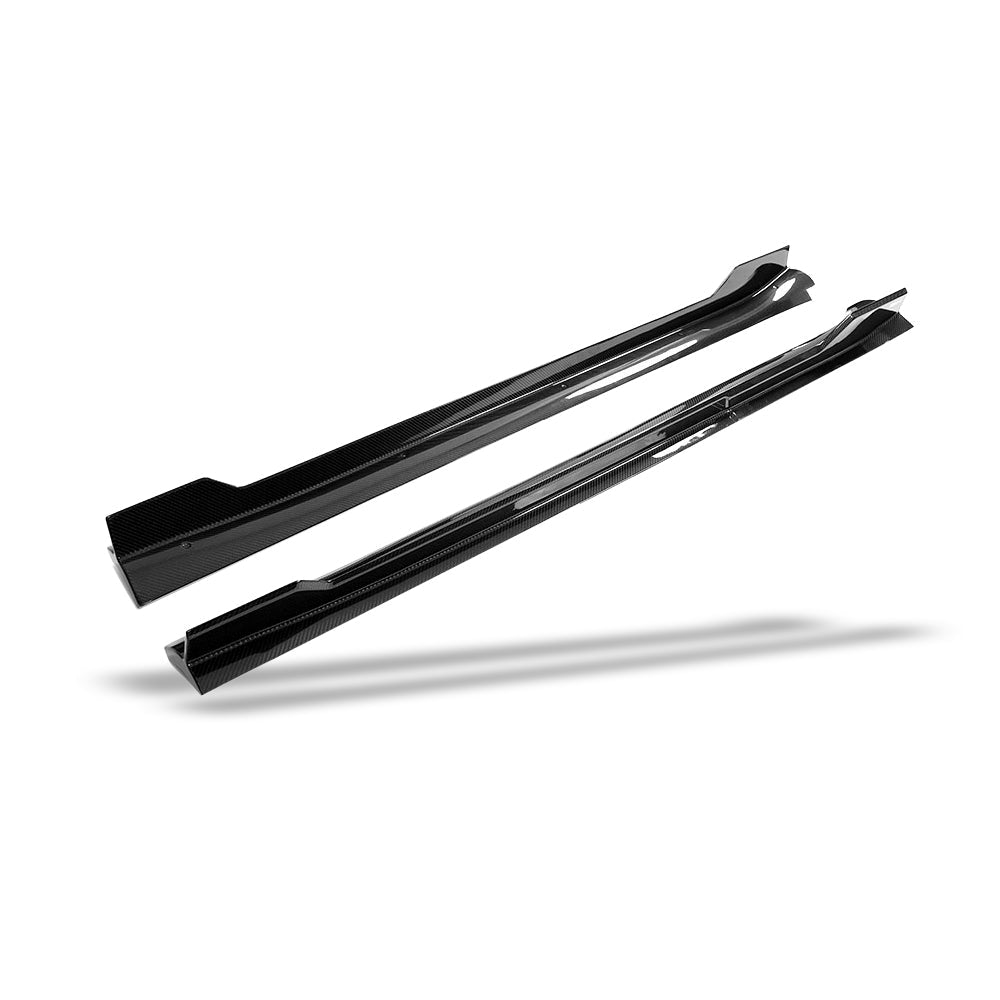 RevoZport Carbon Fiber Side Skirts Compatible With Tesla Model Y 2021-2024