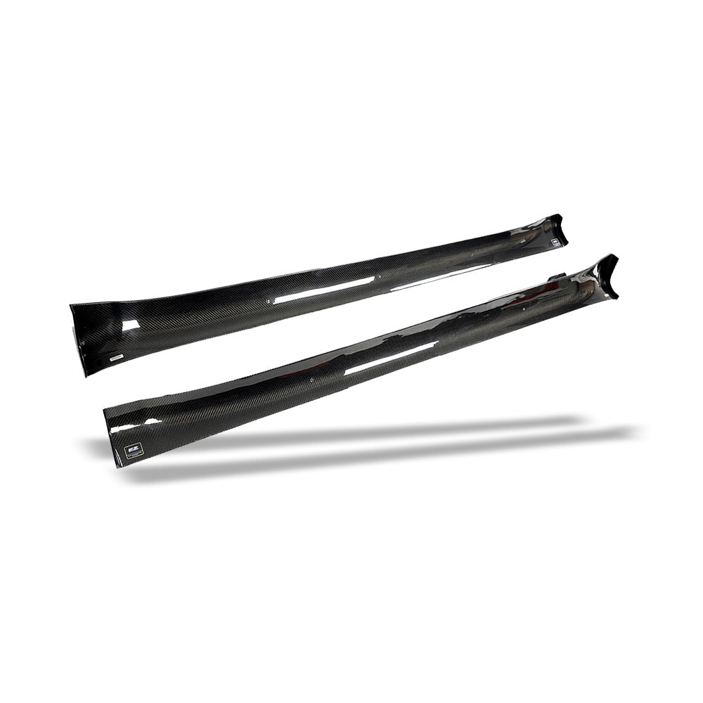 RevoZport Carbon Fiber Side Skirts Compatible With Tesla Model Y 2021-2024