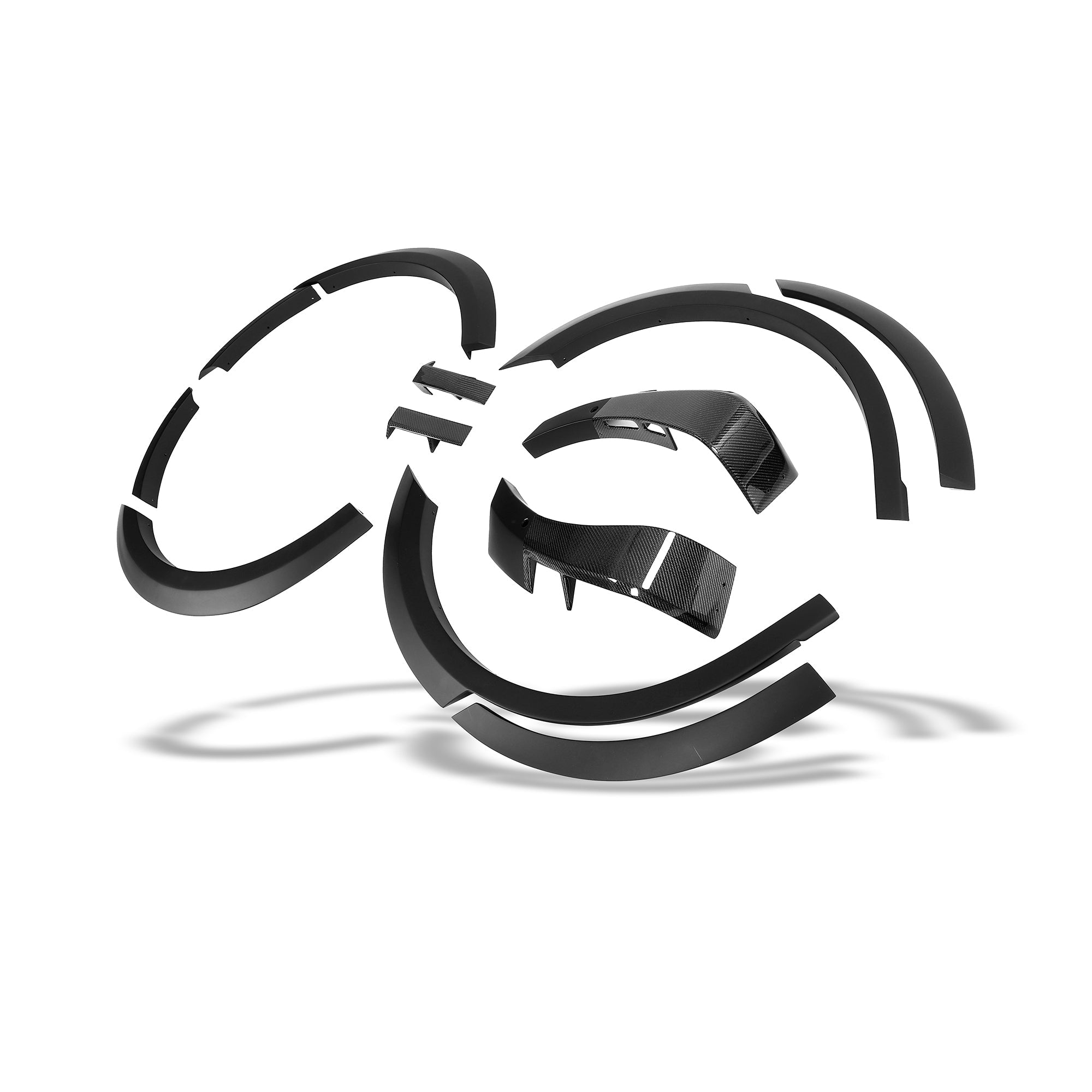 RevoZport Carbon Fiber Wheel Arch Cover Trims Compatible With Tesla Model Y 2021-2024