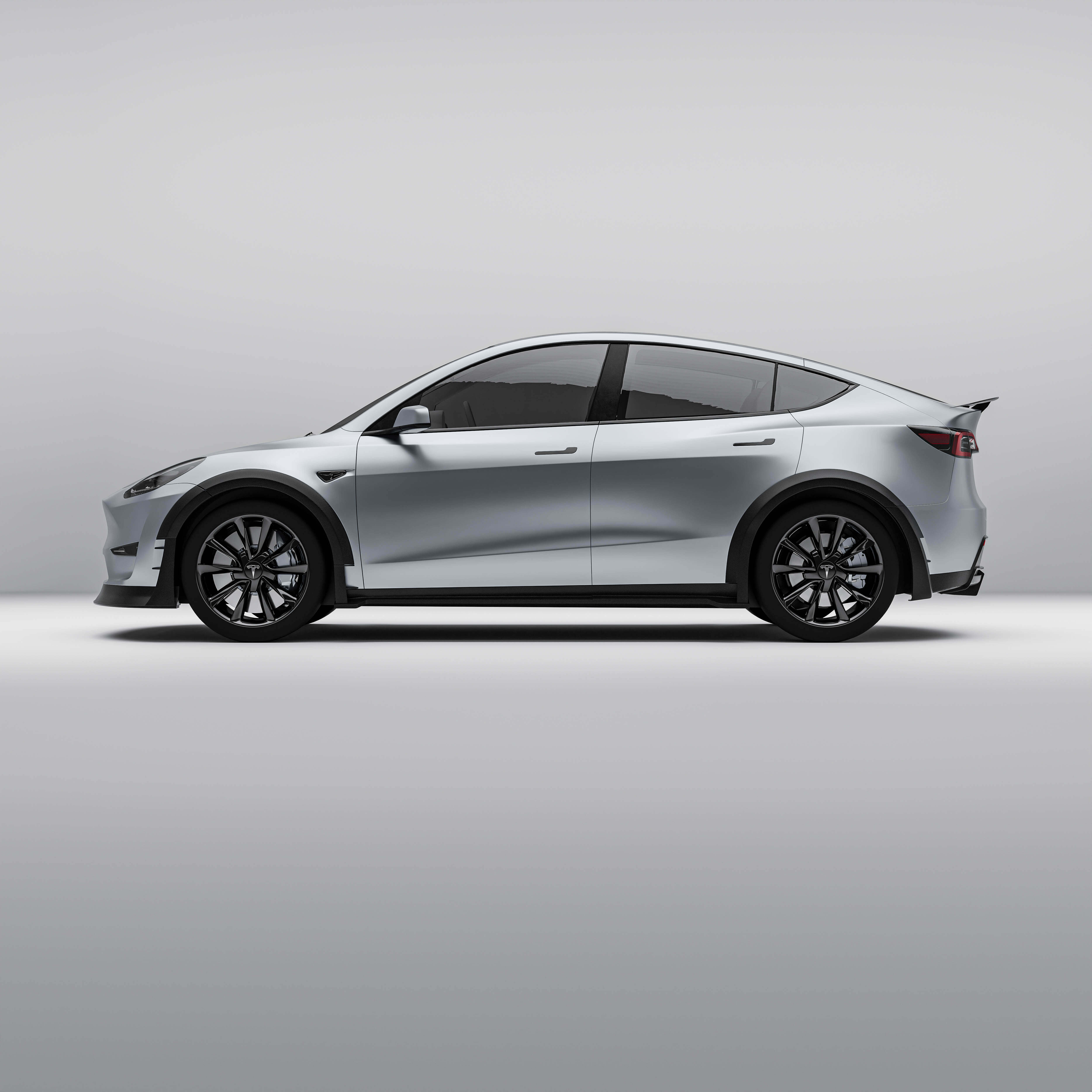 RevoZport Carbon Fiber Wheel Arch Cover Trims Compatible With Tesla Model Y 2021-2024