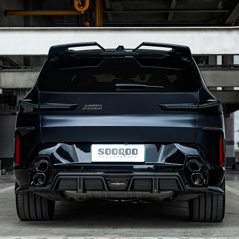 SOOQOO Prepreg Carbon Fiber Rear Roof Spoiler Compatible With BMW XM (G09)