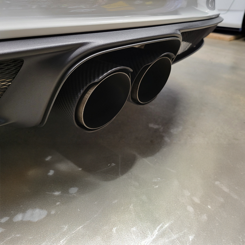 AK Slash Cut Carbon Fibre Exhaust Tip Covers (76mm - 114mm) - Twenty Two Tuning Exhaust Tips