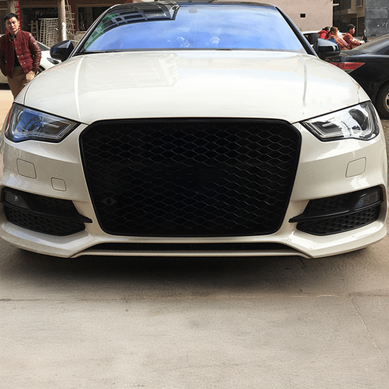 Audi A3/S3 (8V) Pre-Facelift RS3 Style Gloss Black Honeycomb Front Grille - Twenty Two Tuning Front Grille
