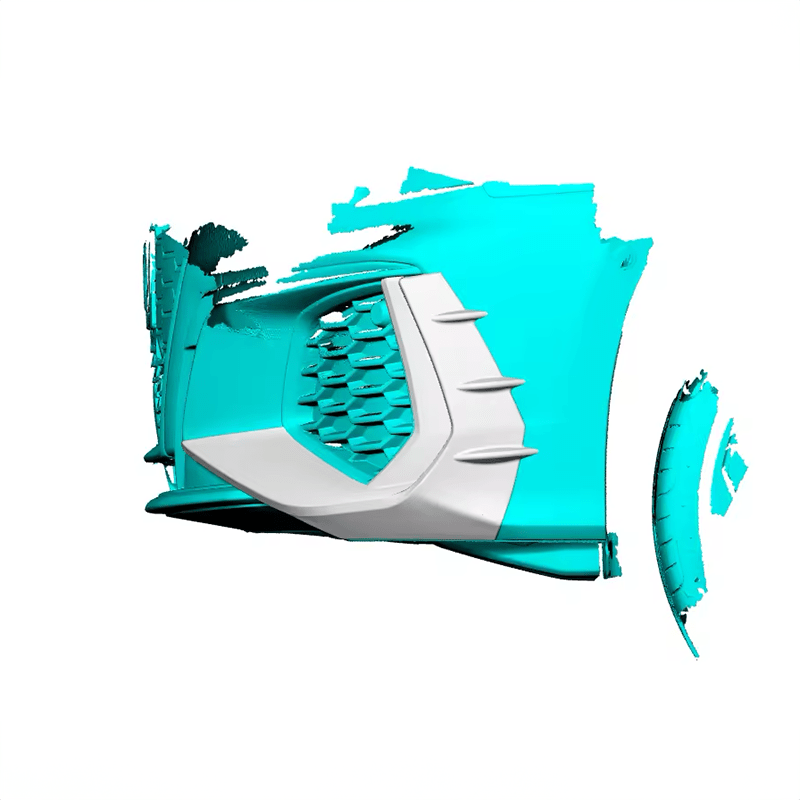 Audi A3/S3 (8Y) Saloon R Style Carbon Fibre Front Vent Surround - Twenty Two Tuning Front Canards/Bumper Inserts