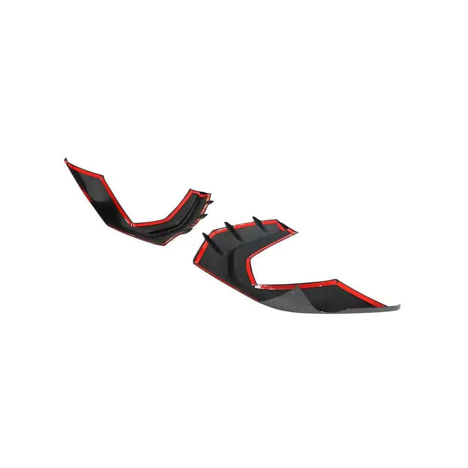 Audi A3/S3 (8Y) Saloon R Style Carbon Fibre Front Vent Surround - Twenty Two Tuning Front Canards/Bumper Inserts