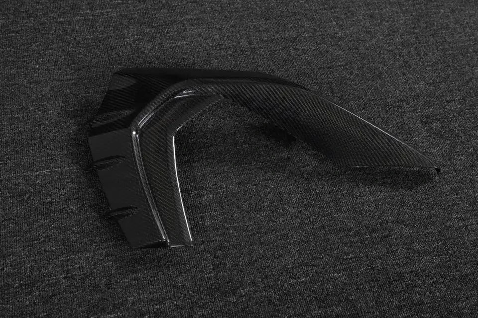 Audi A3/S3 (8Y) Saloon R Style Carbon Fibre Front Vent Surround - Twenty Two Tuning Front Canards/Bumper Inserts