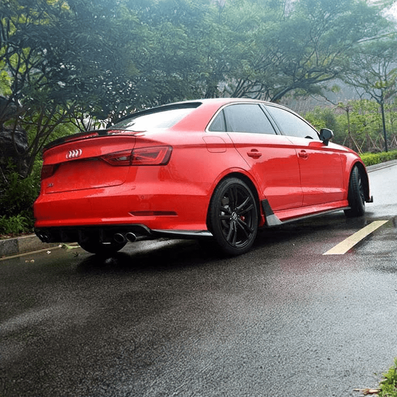 Audi A3/S3/RS3 (8V) S-line Saloon Carbon Fibre Rear Bumper Canards - Twenty Two Tuning Rear Canards