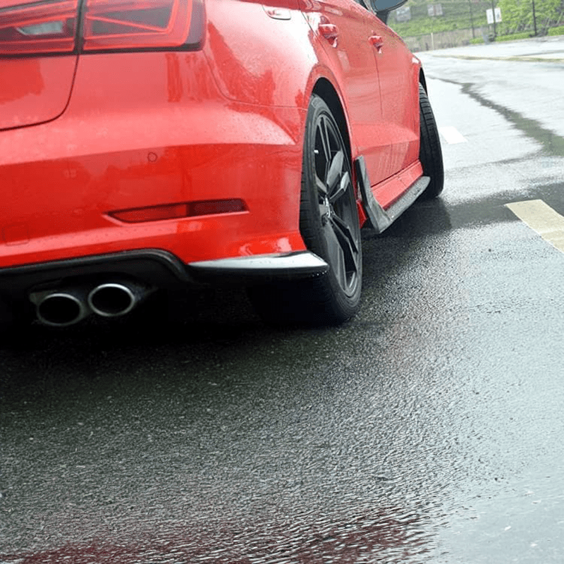Audi A3/S3/RS3 (8V) S-line Saloon Carbon Fibre Rear Bumper Canards - Twenty Two Tuning Rear Canards