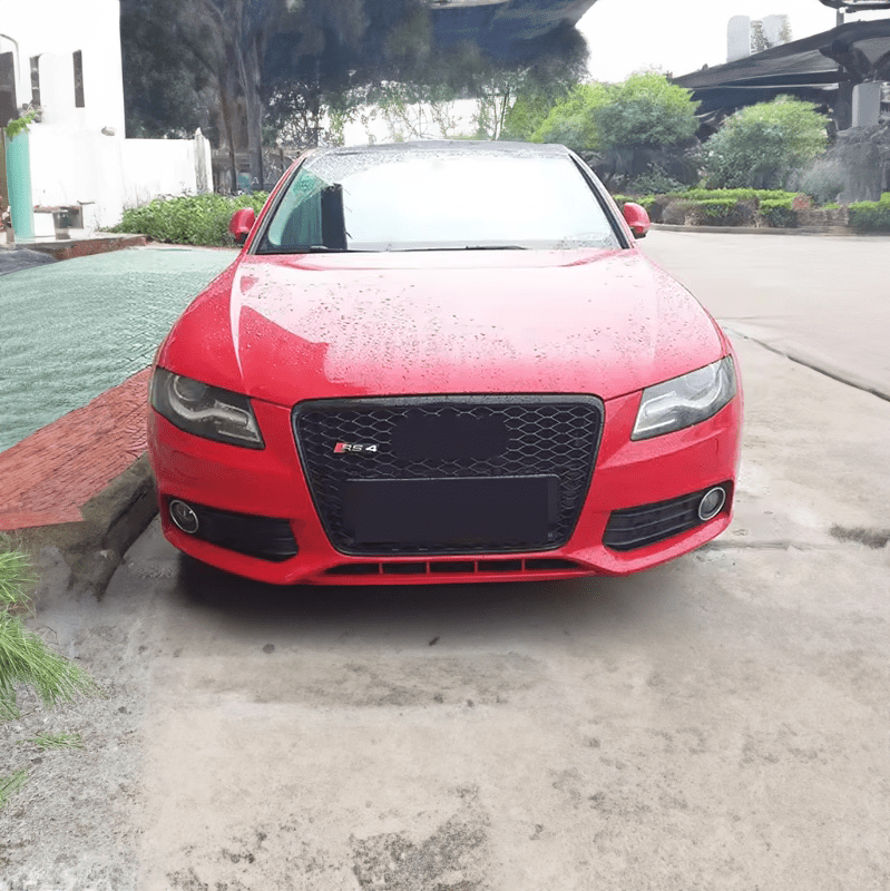 Audi A4/S4 (B8) RS4 Style Gloss Black Honeycomb Front Grille - Twenty Two Tuning Front Grille