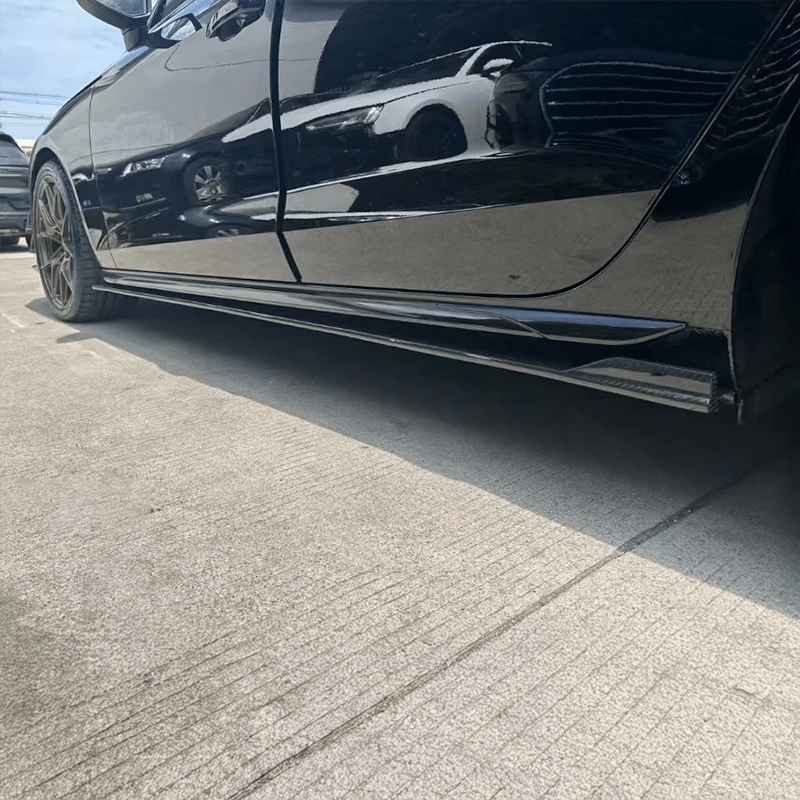 KBV1 Carbon Fiber Side Skirt Extensions Compatible With Audi A4/S4 (B9