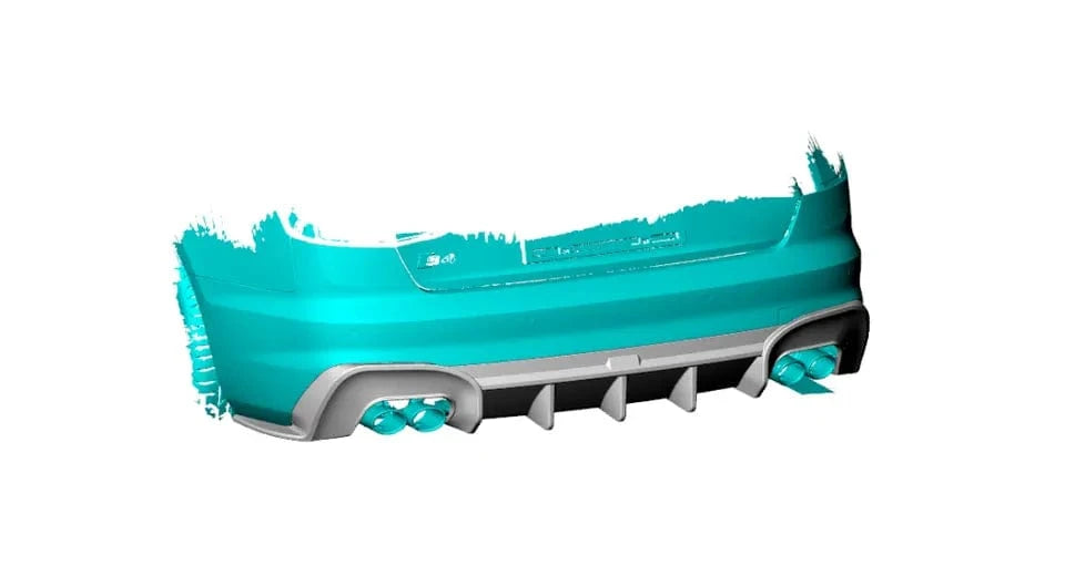 Audi A4/S4 (B9.5) TRX Style Carbon Fibre Rear Bumper Diffuser - Twenty Two Tuning Rear Diffuser