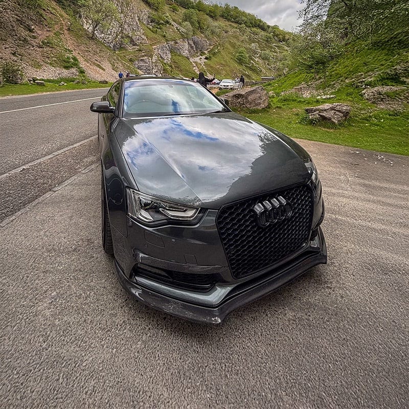 Audi A5/S5 (B8.5) Karbel Style Carbon Fibre Front Fog Cover Surrounds - Twenty Two Tuning Front Canards/Bumper Inserts