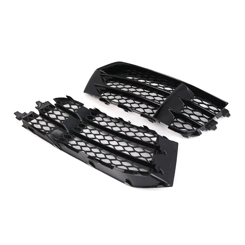 Audi A5/S5 (B8.5) RS5 Honeycomb Style Gloss Black Front Vent Trims - Twenty Two Tuning Front Canards/Bumper Inserts