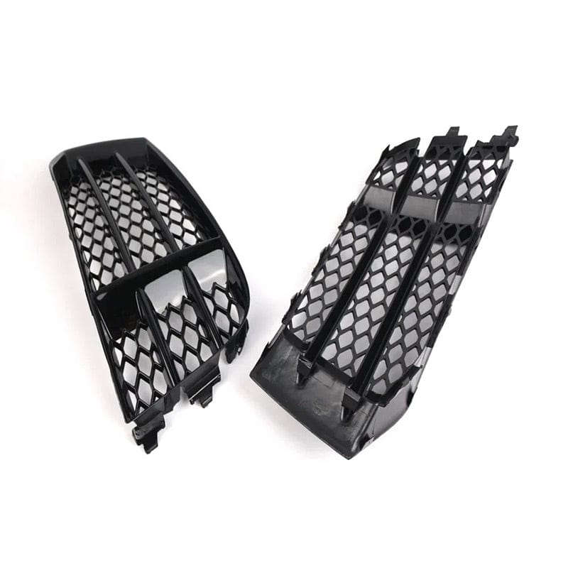 Audi A5/S5 (B8.5) RS5 Honeycomb Style Gloss Black Front Vent Trims - Twenty Two Tuning Front Canards/Bumper Inserts