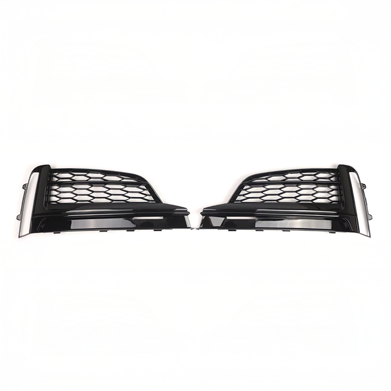 Audi A5/S5 (B9) Gloss Black Front Fog Light Trim Replacements - Twenty Two Tuning Front Canards/Bumper Inserts