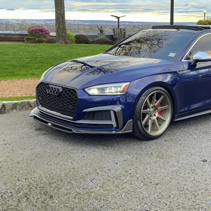 Audi A5/S5 (B9) Karbel Style Carbon Fibre Front Lip Spoiler - Twenty Two Tuning Front Lip