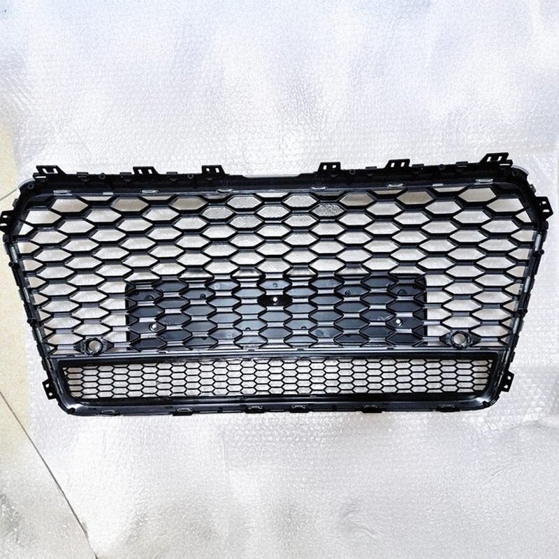 V2 Honeycomb Gloss Black Front Grille Compatible With Audi A7/S7 (C7.5)