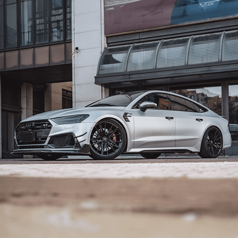 Audi A7/S7 (C8) BCTXE Style Carbon Fibre Front Canards - Twenty Two Tuning Front Canards/Bumper Inserts