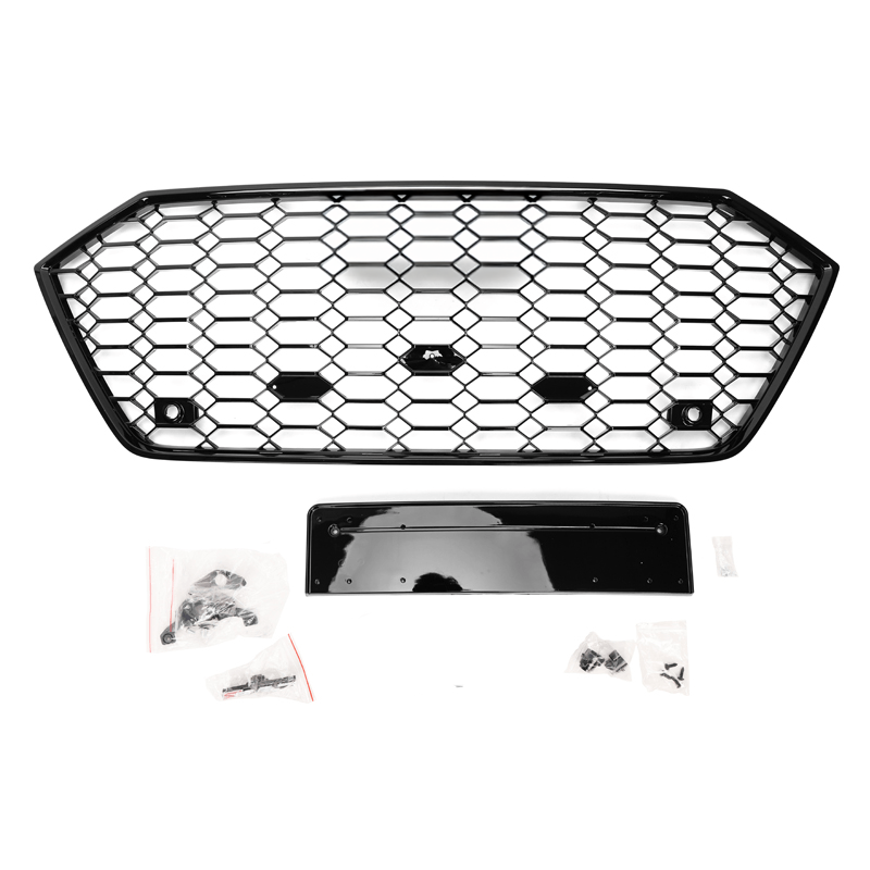 Calandre avant Audi A7/S7 (C8) V2RS en nid d'abeille noir brillant
