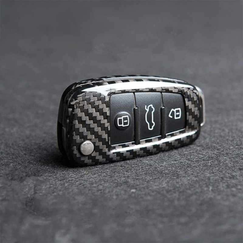 Audi OEM+ Carbon Fiber Key Cover Protector Case Overlay - Twenty Two Tuning Interior Parts & Accessories