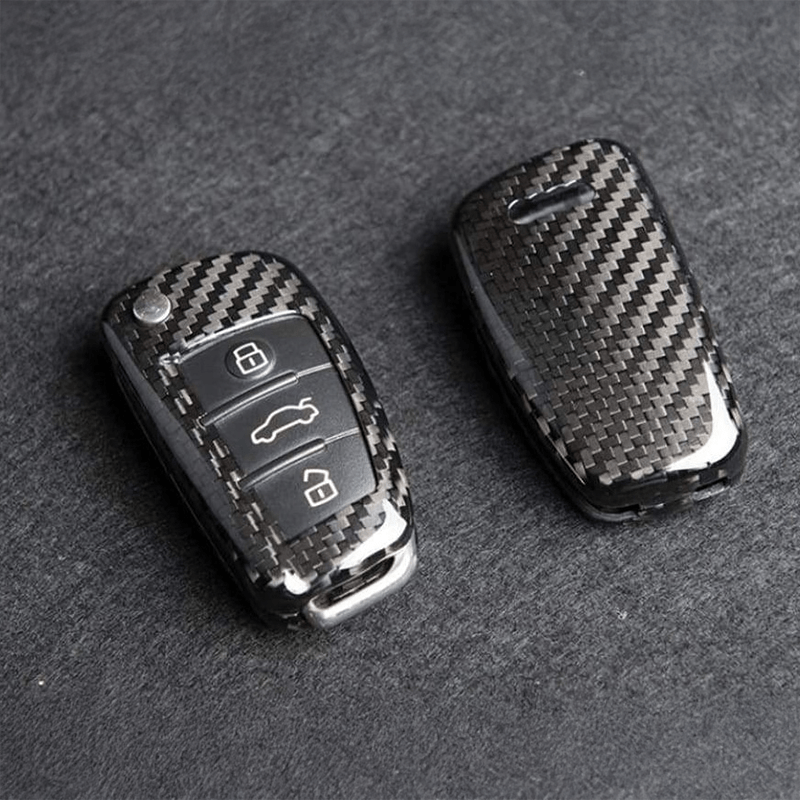Audi OEM+ Carbon Fiber Key Cover Protector Case Overlay - Twenty Two Tuning Interior Parts & Accessories