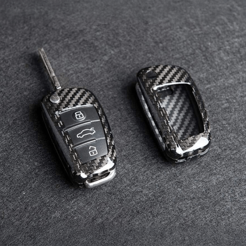 Audi OEM+ Carbon Fiber Key Cover Protector Case Overlay - Twenty Two Tuning Interior Parts & Accessories