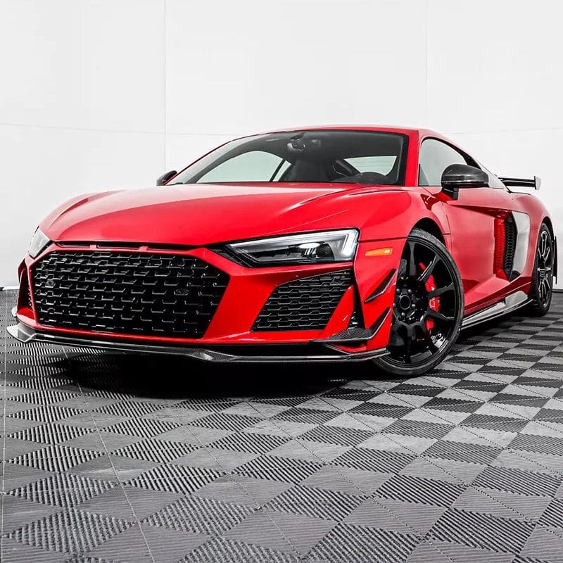 エビネ　R8赤C Carbon Fiber Front Canards for Audi R8 V10 4S Facelift 2018+