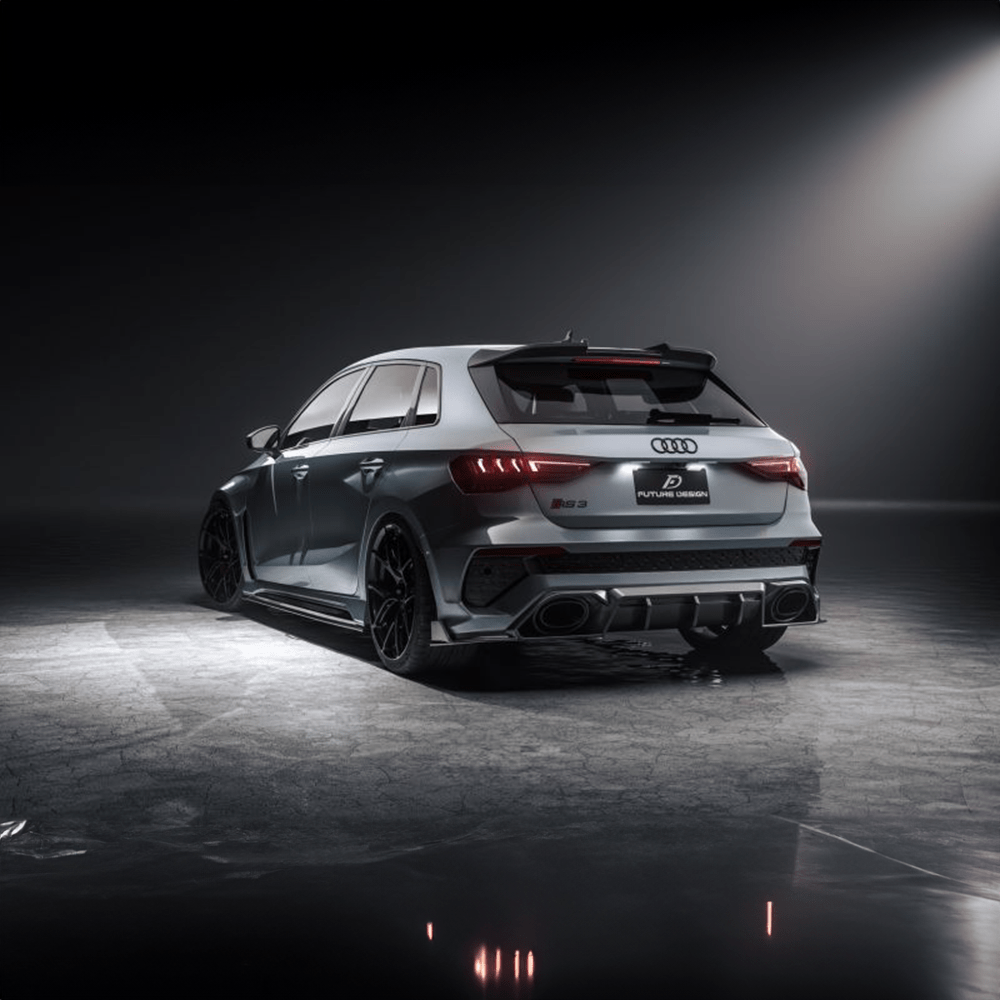 Audi RS3 (8Y) Hatchback Future Design Carbon Fibre Side Skirts - Future Design Side Skirts