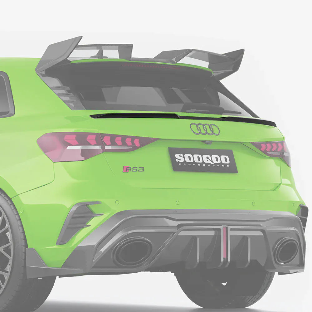 Audi RS3 (8Y) Hatchback SOOQOO Carbon Fibre Rear Mid Spoiler - SOOQOO Official Rear Spoiler