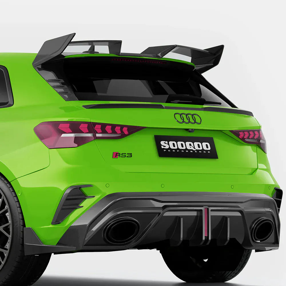 Audi RS3 (8Y) Hatchback SOOQOO Carbon Fibre Rear Mid Spoiler - SOOQOO Official Rear Spoiler